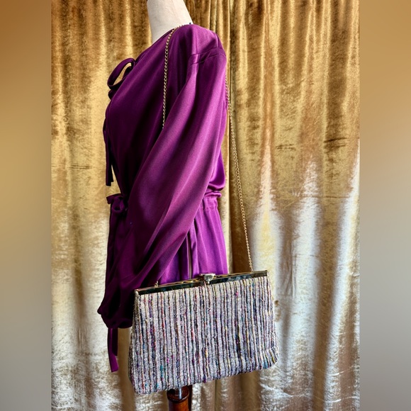 Vintage Purse | Versatile: Clutch, Shoulder, Crossbody | 1970s 1980s, Disco - Picture 3 of 11